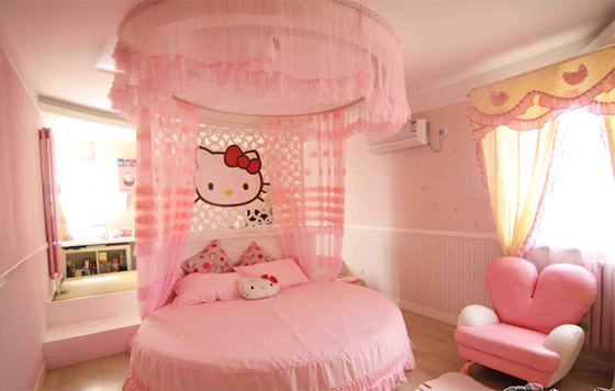 兒童節(jié)獻禮:極富創(chuàng)意的HELLO KITTY公主房